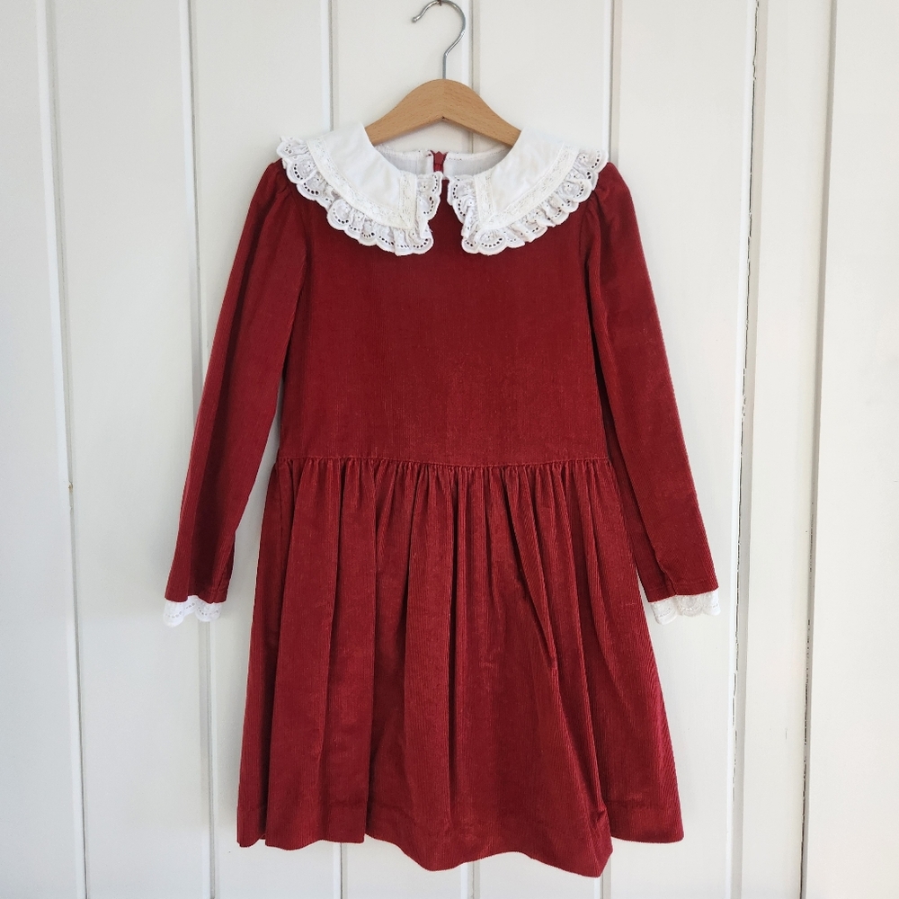 La Coqueta Red Corduroy Dress Size 8